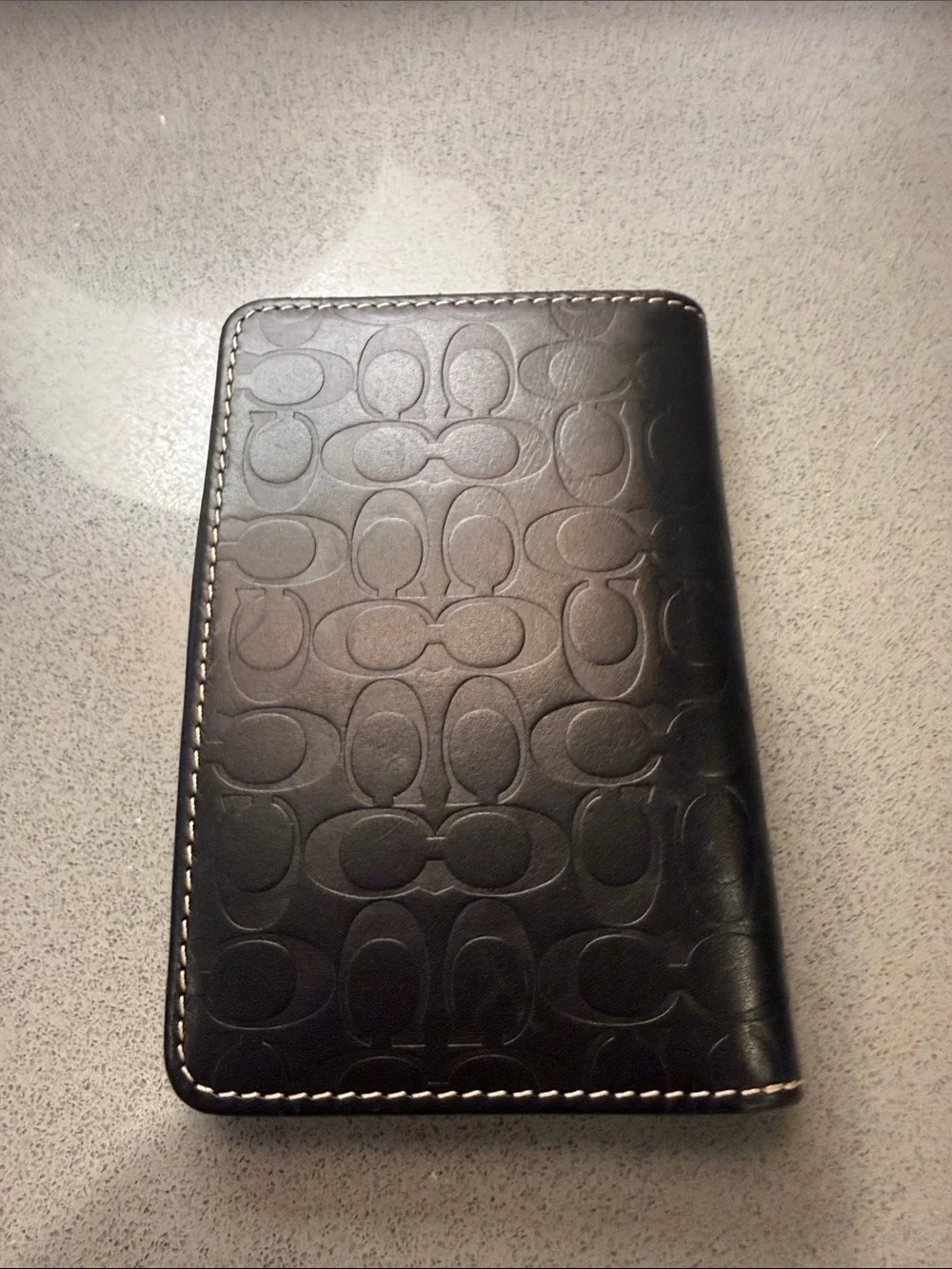 Coach mini notepad / organizer w pen and card slots